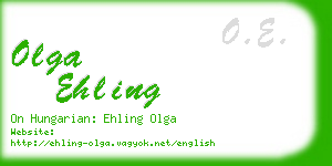 olga ehling business card